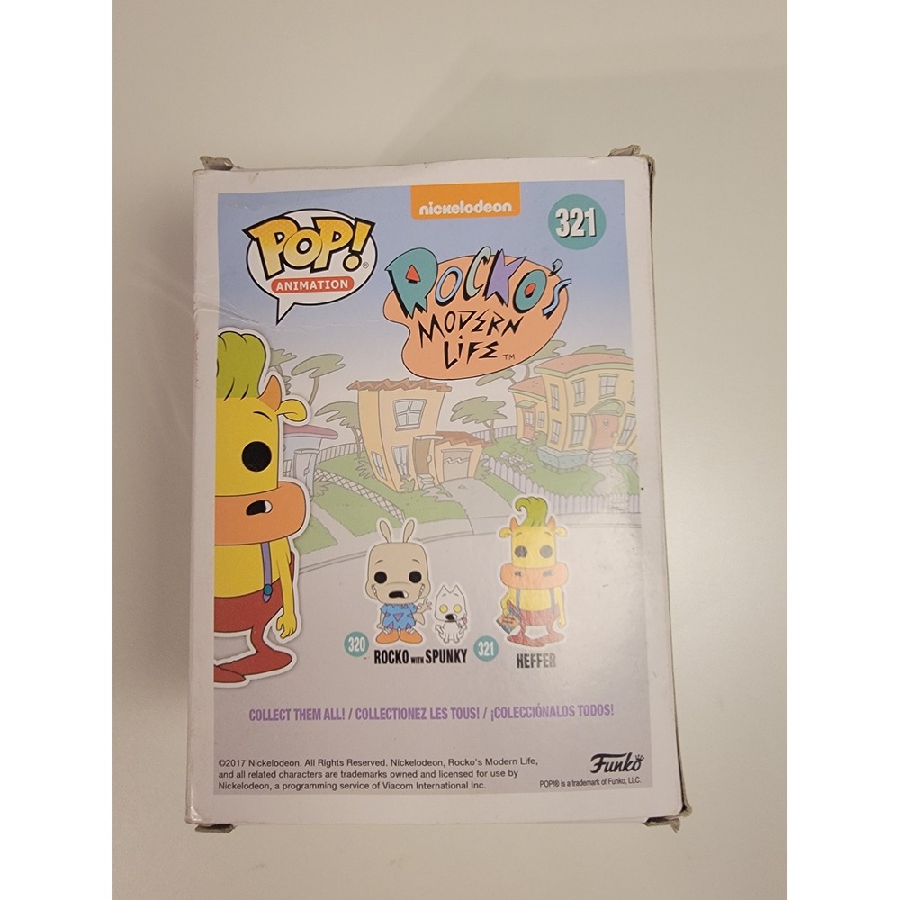 Funko Pop Rocko's Modern Life Heffer 321 Vinyl Figure Nickelodeon damaged box - Picture 2 of 3